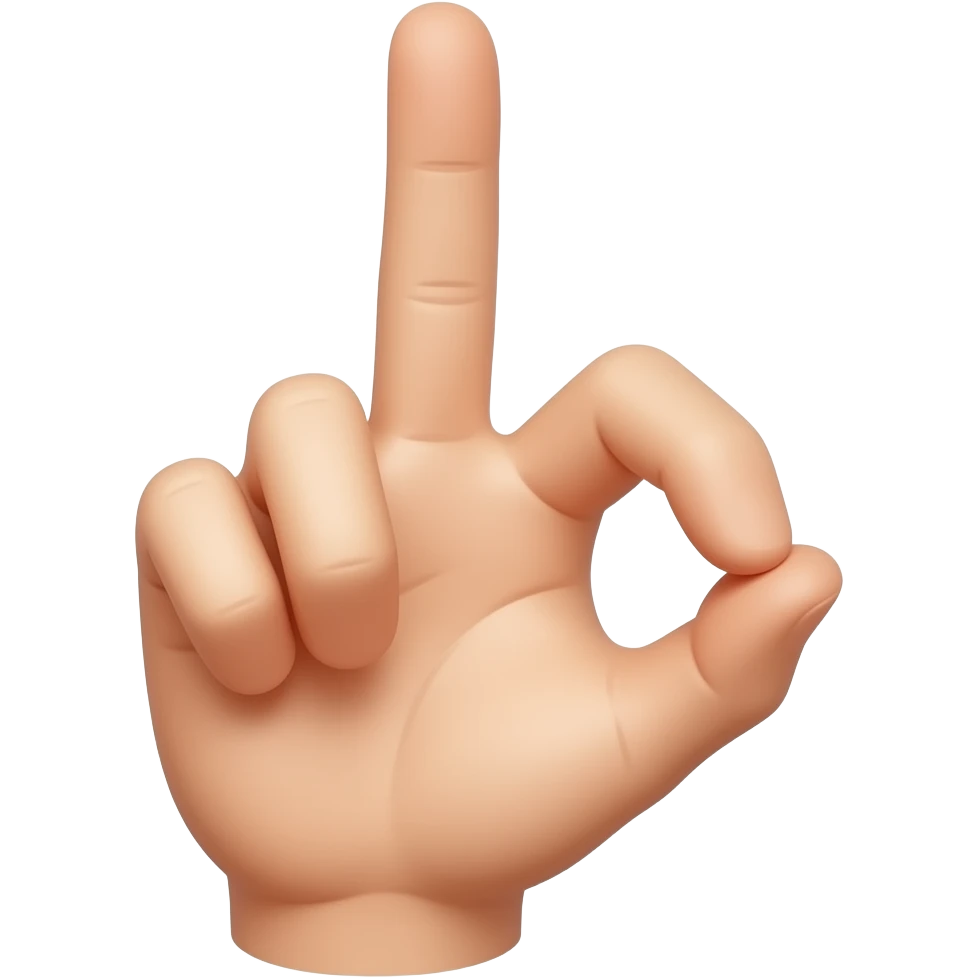 Make the index finger and thumb touch to make a circle kind of and cross the middle finger and index finger cross and keep the pinky finger up emoji