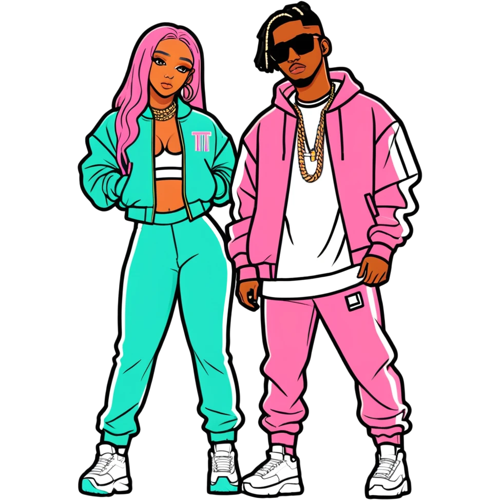 Jt and yung Miami emoji