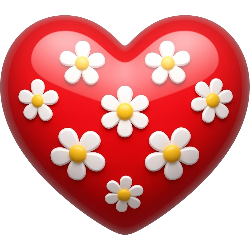 Make a real heart emoji nd put some flowers on the heart emoji