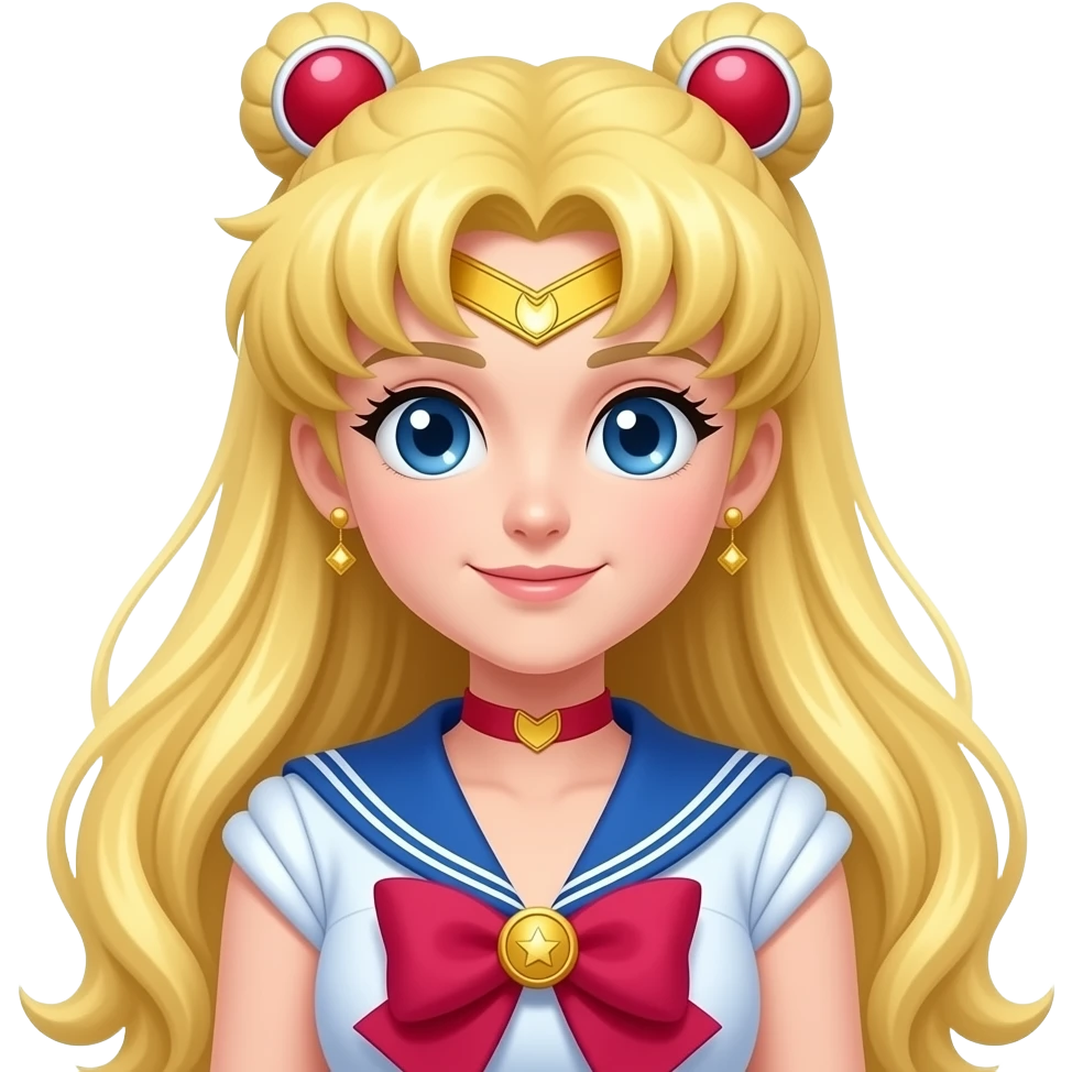 Sailor Uranus blonde hair blue dress emoji