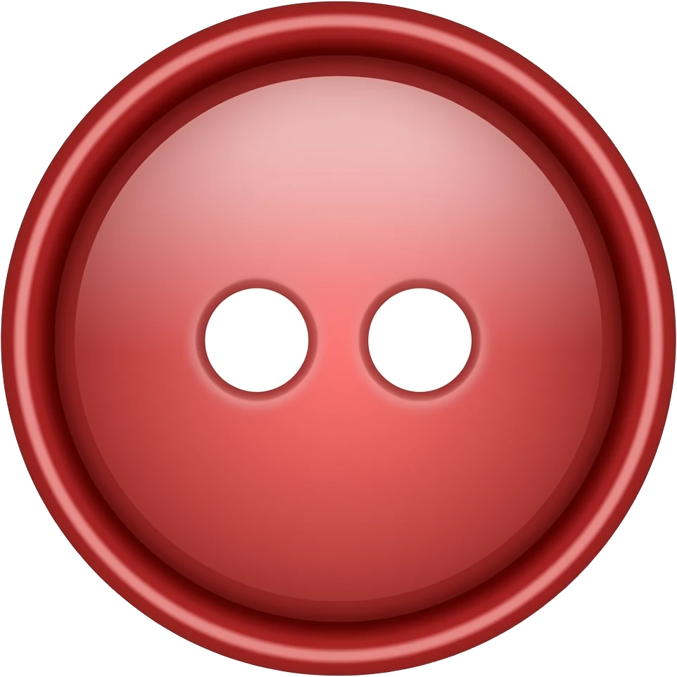 Red button with 2 holes and a red rim emoji