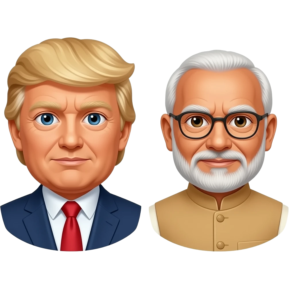 Trump and modi emoji