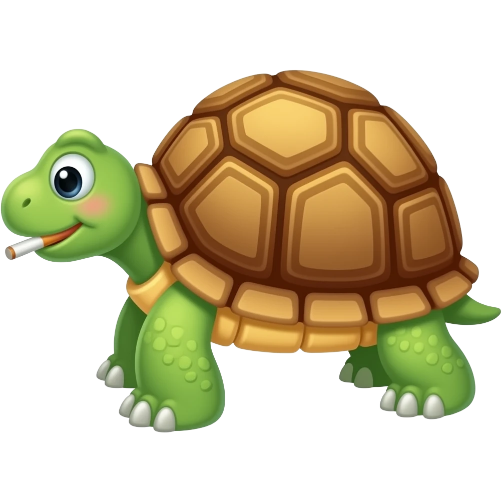 Smoking turtle emoji