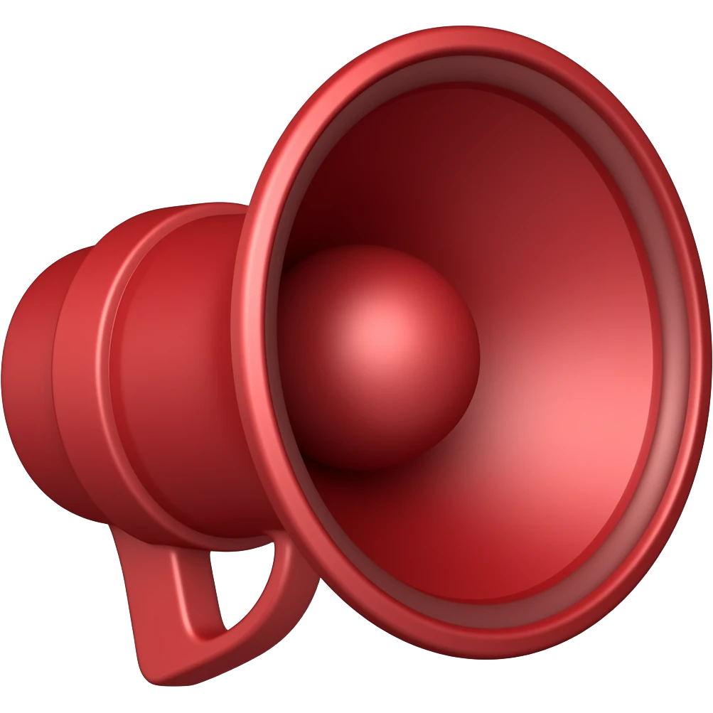 Loudspeaker red emoji