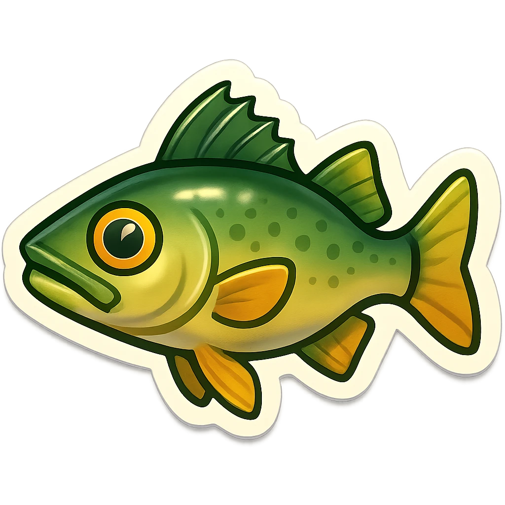 walleye fish, emoji style, playful and rounded, Twitter Emoji Stickers vibe emoji