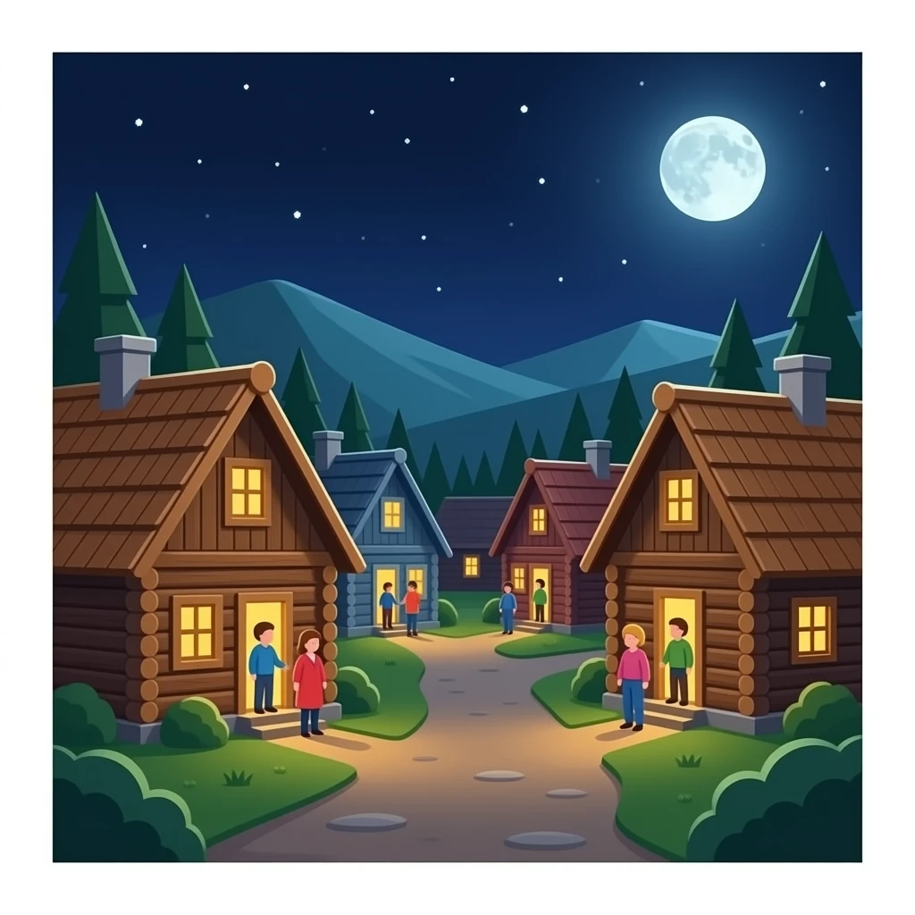 un poble travallan i cubrinse les cases amb fusta i que surtin personestravallan emoji