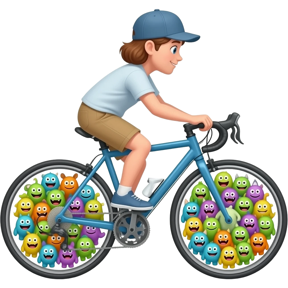 1000 Little monster in the bike emoji