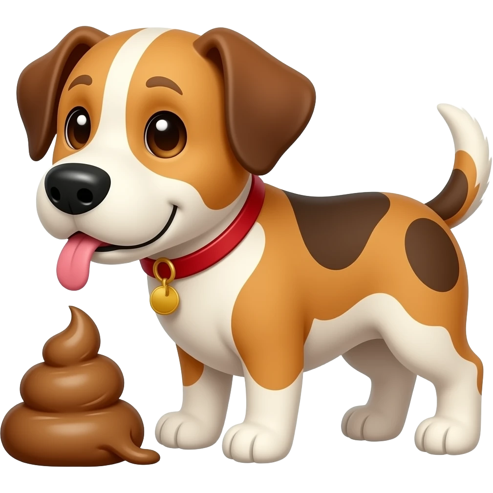 pooping dog emoji
