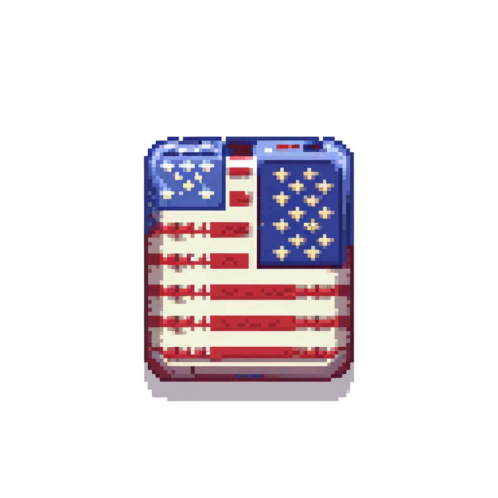 American flag with stars and stripes emoji