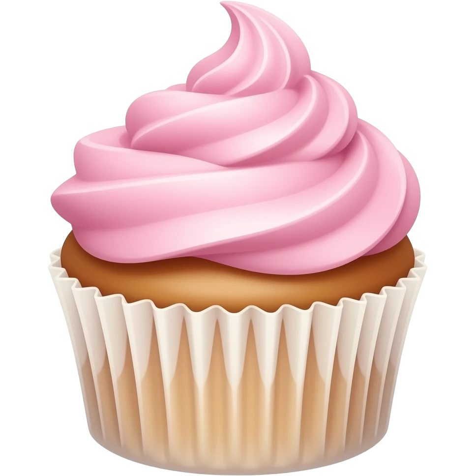 Cupcake with pink icing emoji