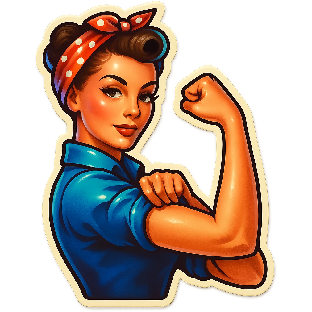pinup model années 50 bande le bras emoji