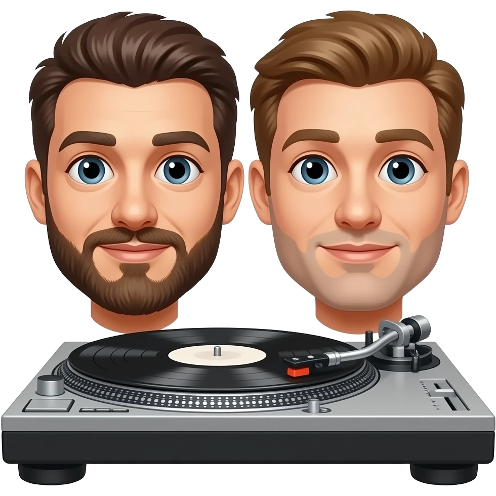 Errreh-erreh dudes on turntable emoji