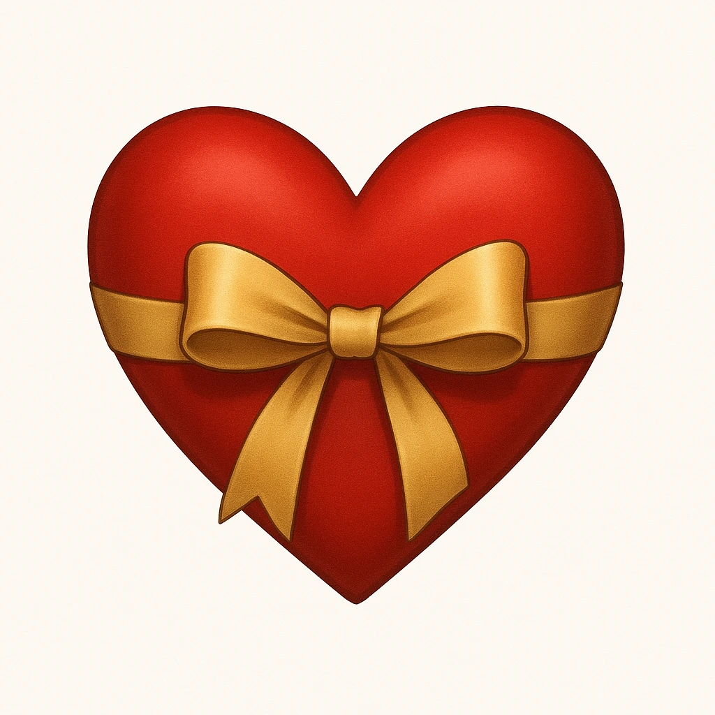 heart with a bow emoji