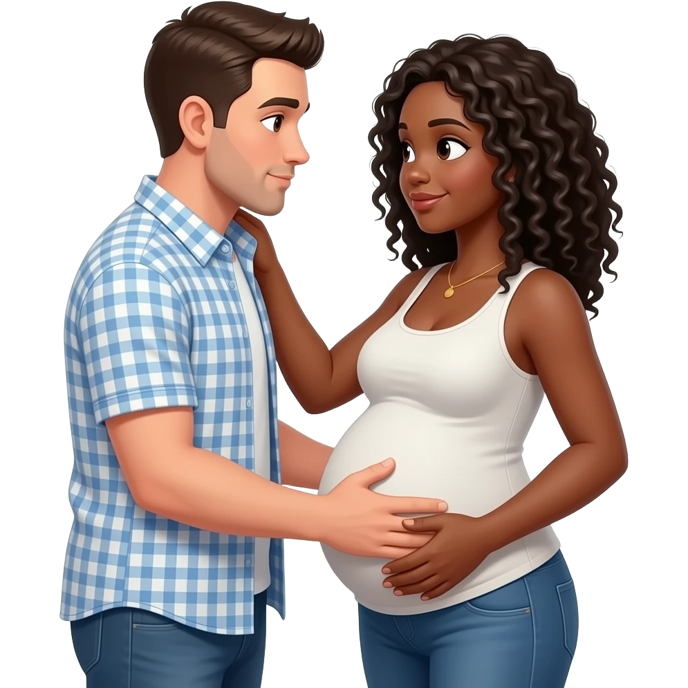 Man intercourse with pregnant black woman emoji