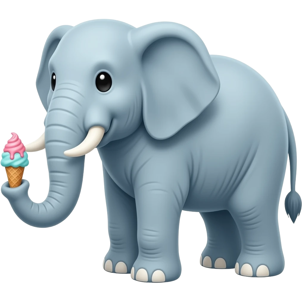 eleplant with Ice Cream emoji