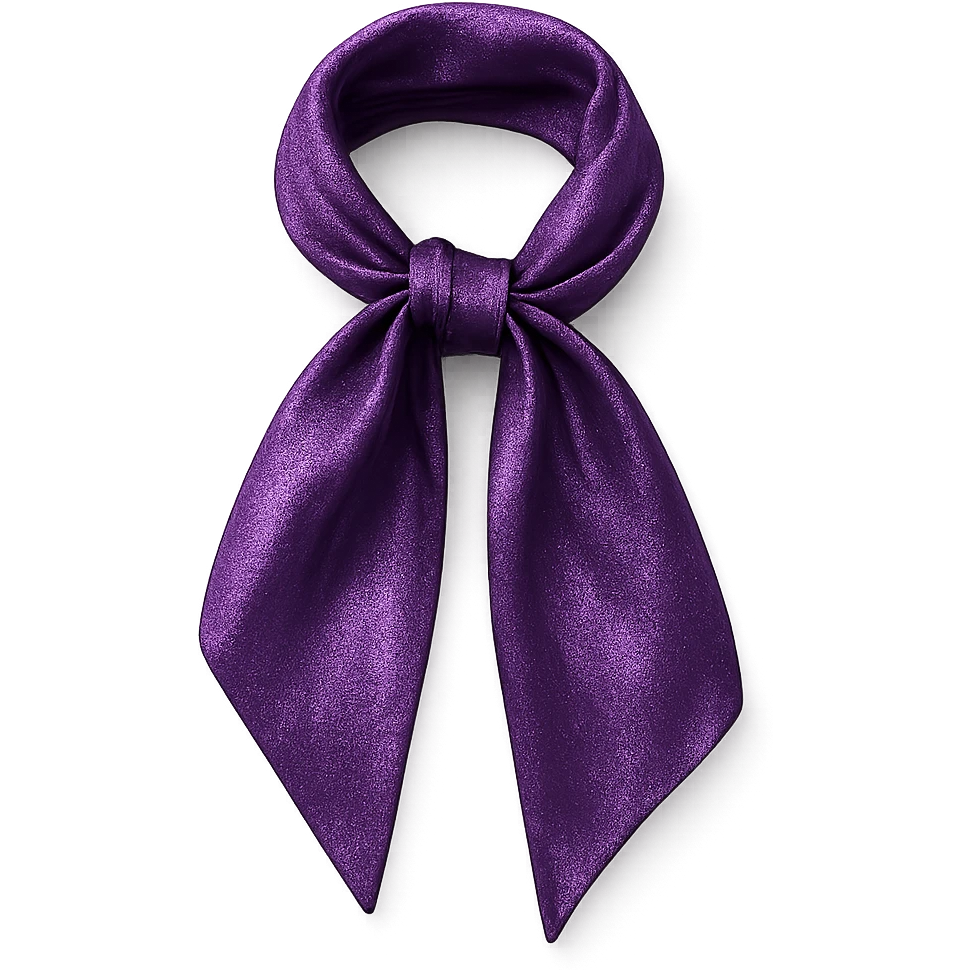 purple sparkly silk scarf emoji