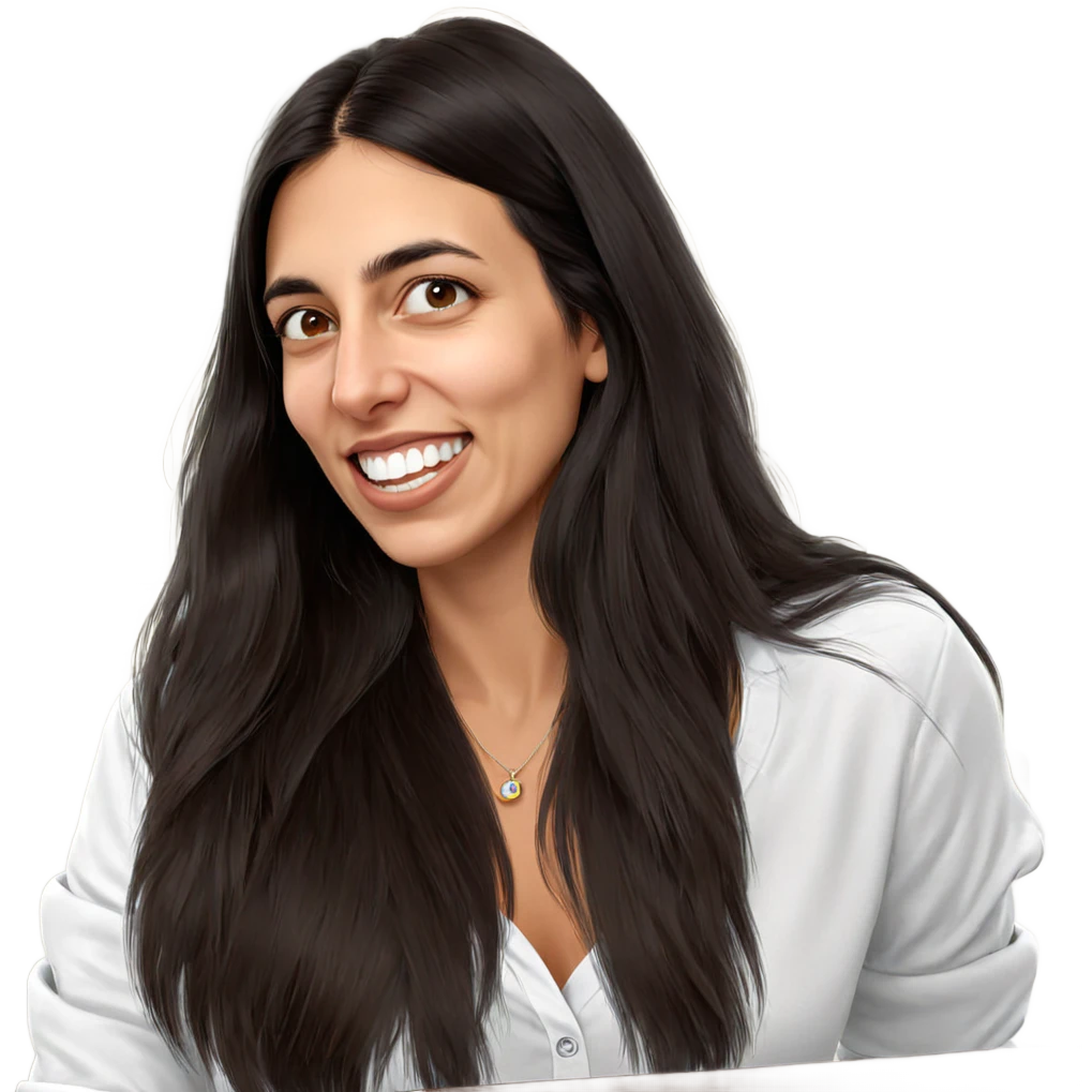 smiling girl in white shirt emoji