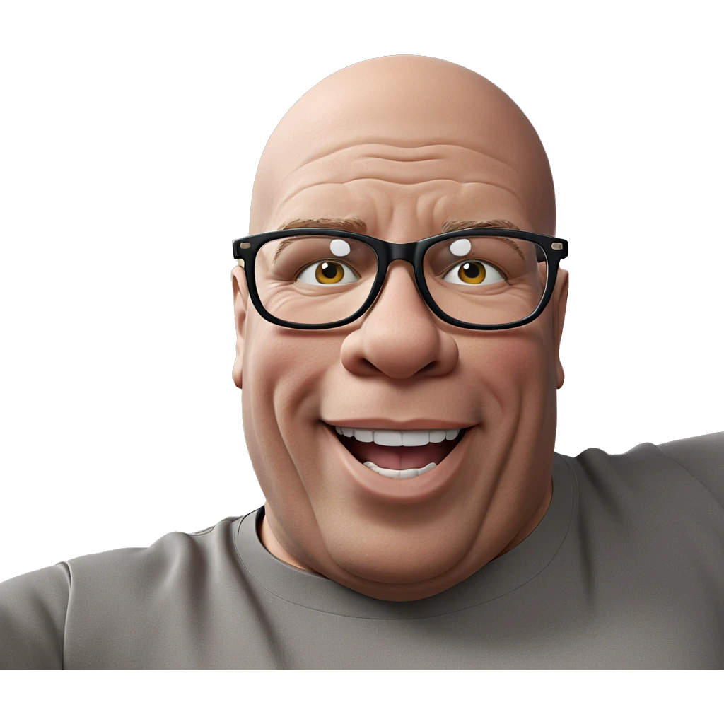 smiling boy in black glasses emoji