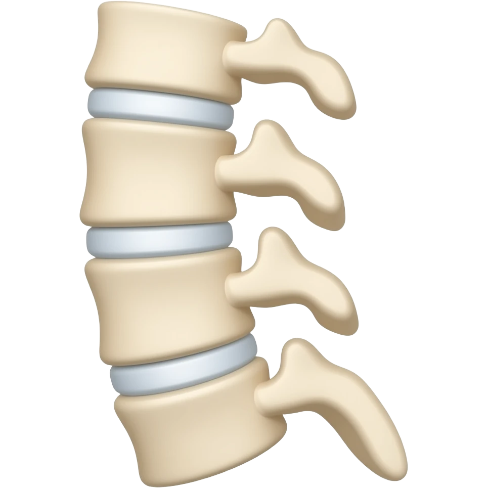 side view human spine with natural S curve, minimal icon, smooth flowing line, soft beige and nude colors, aesthetic clean style, simple elegant design, no text, transparent background emoji