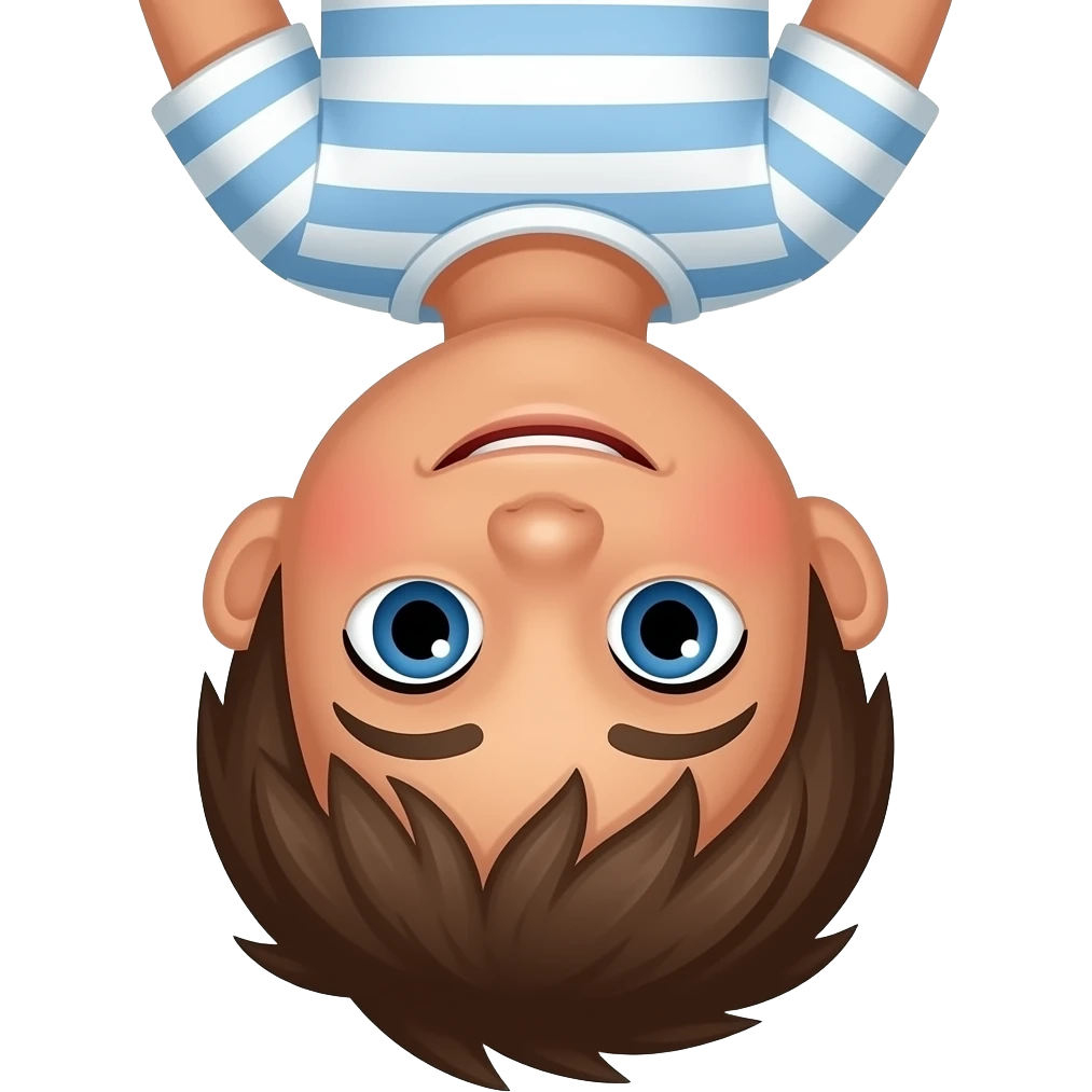 kid upside down emoji