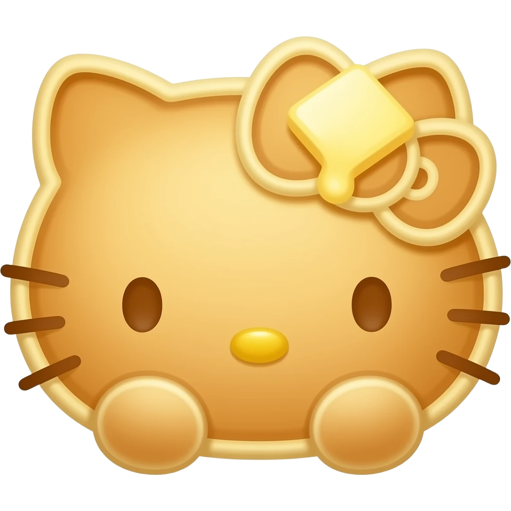 Hello kitty Pancakes with butter emoji