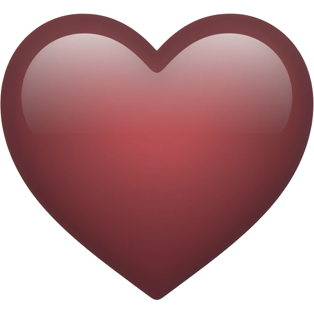 Maroon heart emoji
