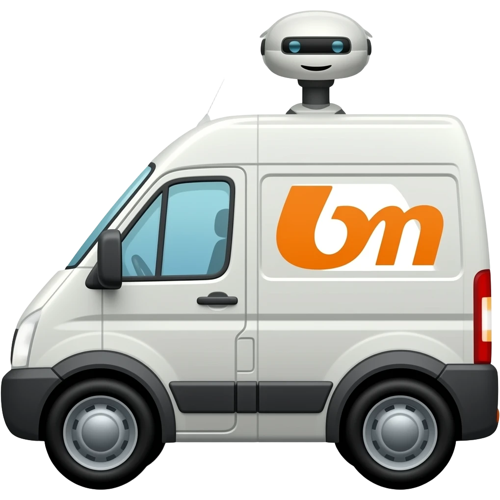 van delivery robot emoji