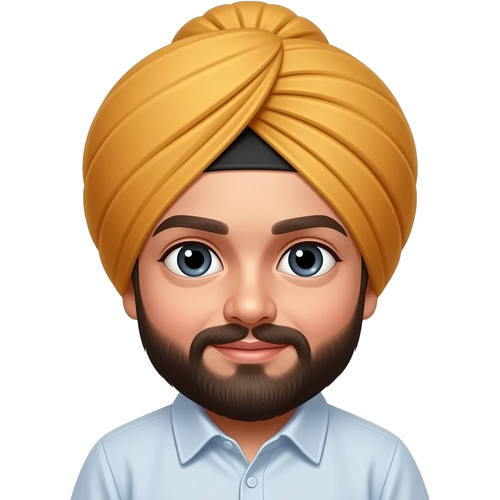 I want a sikh boy kid 1 month emoji with wearing gol patka on top of head emoji