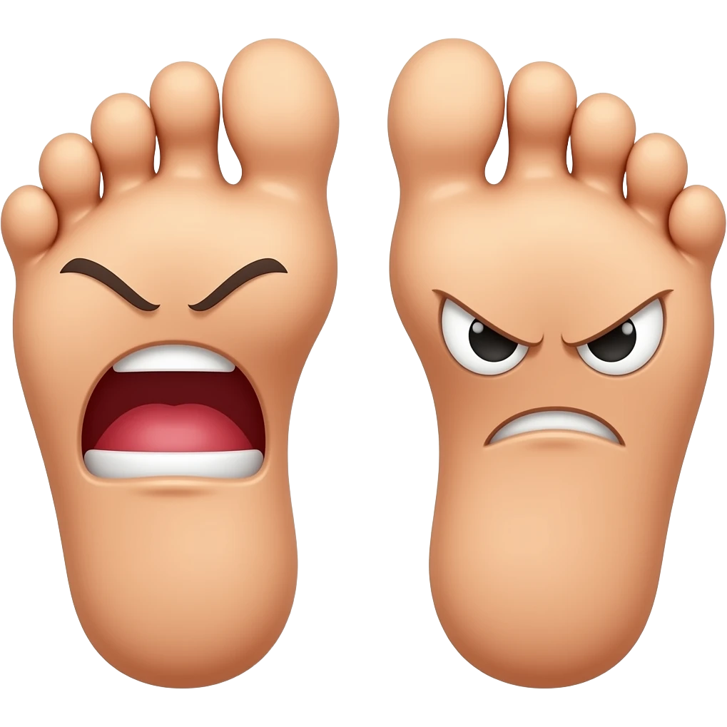 angry feet emoji