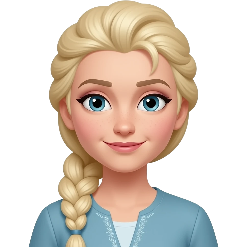 una trenza rubia emoji