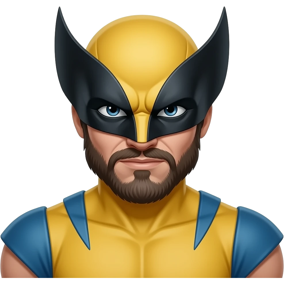 Create an emoji of wolverine up till chest emoji