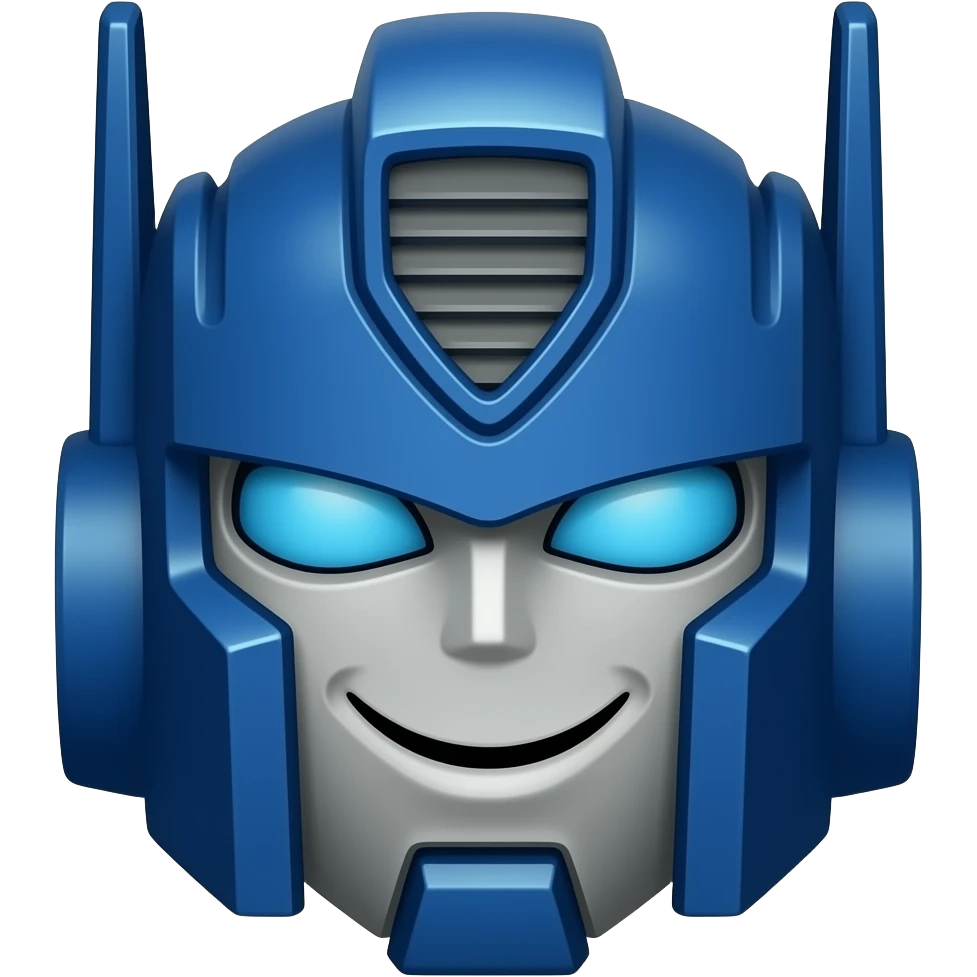 Optimus prime happy emoji