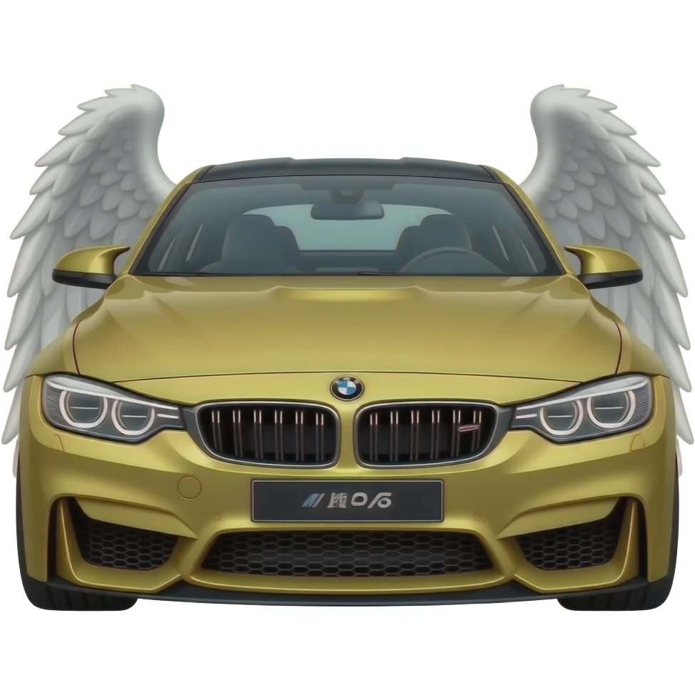 BMW M4  with angel wings and emoji emoji