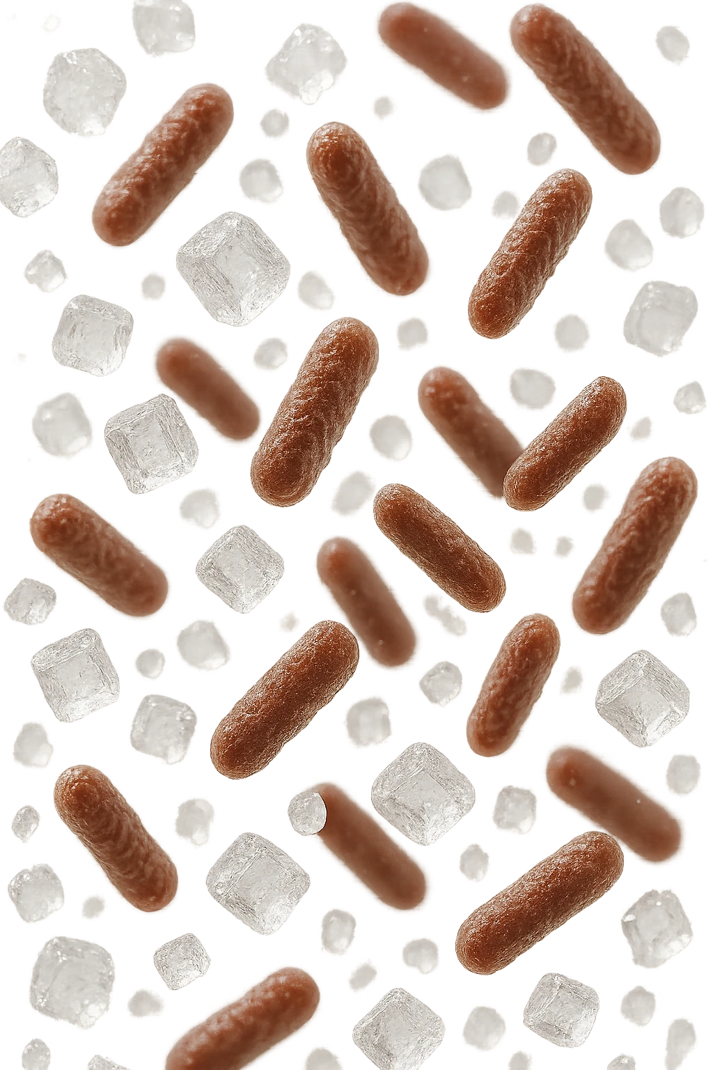 ZOLLETTE DI ZUCCHERO FLUTTUANO IN ARIA INSIEME A BATTERI INTESTINALI REALISTICI
IPERREALISTICO 4K, SFONDO BIANCO emoji