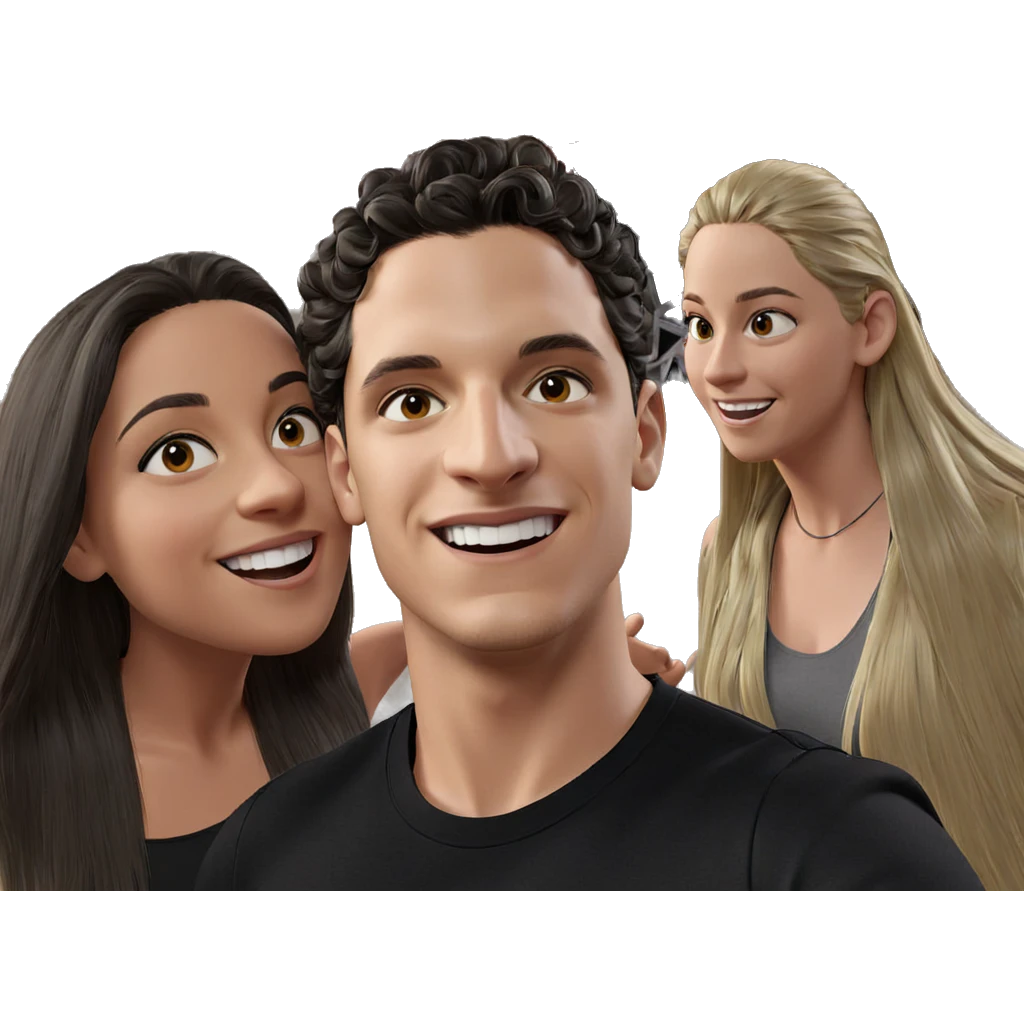 smiling girls in the city emoji