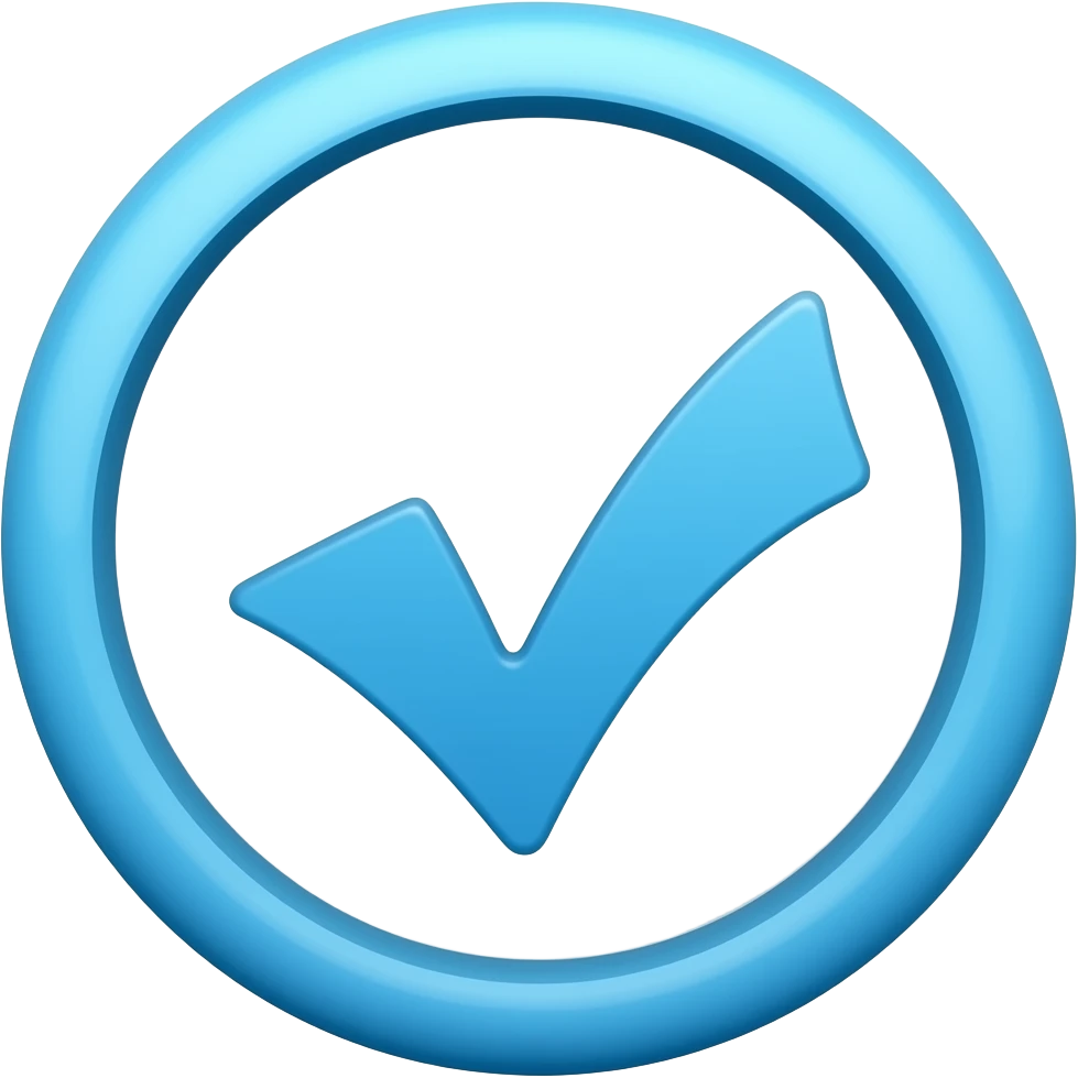 Centang biru bulat emoji