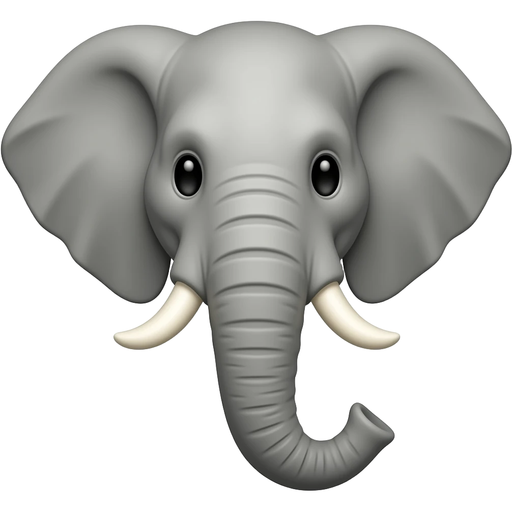 Trunk (elephant), ears (elephant), and tusks emoji