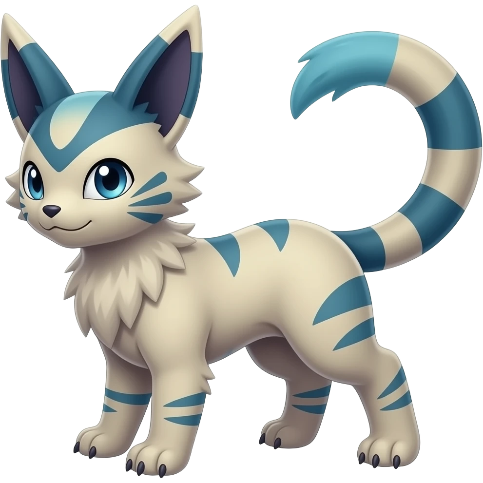 Pastel Salandit-Umbreon-Genet-Noivern-Noibat-Serval-Hybrid (Full body) emoji