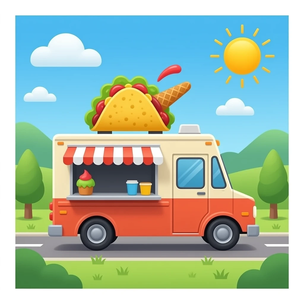ice cream nacho food truck emoji