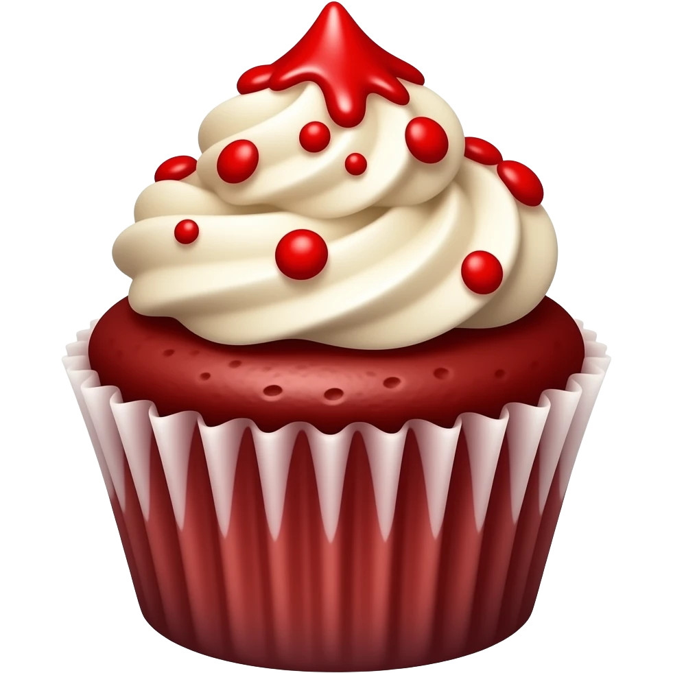 Cupcake red velvet emoji