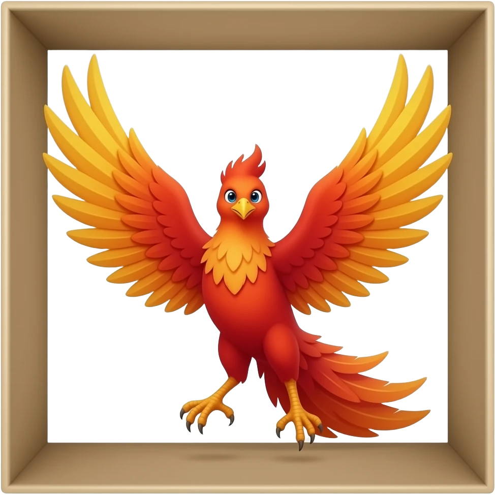 Phoenix inside box emoji