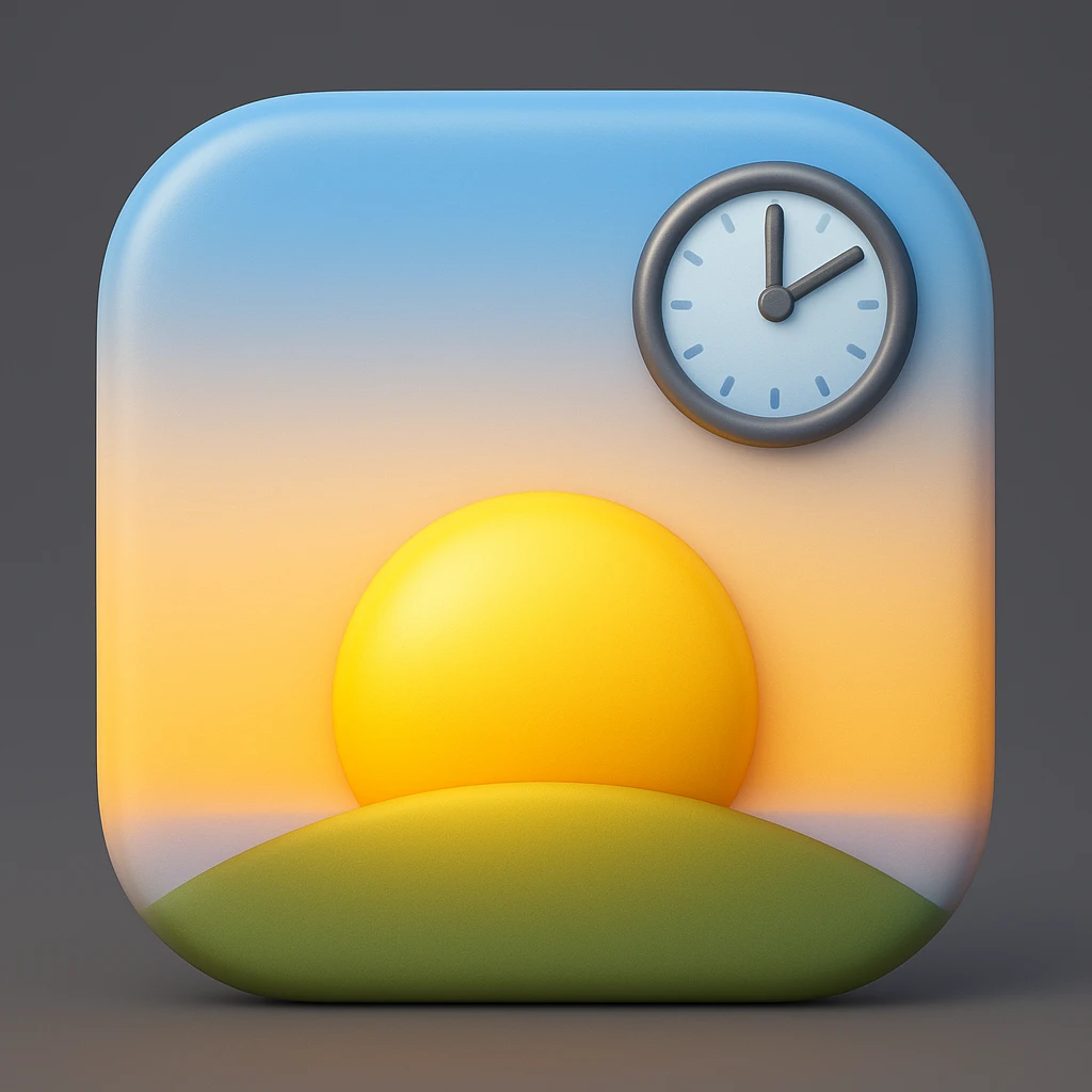 emoji stile iphone 3d che rappresenta la mattina presto come orario emoji