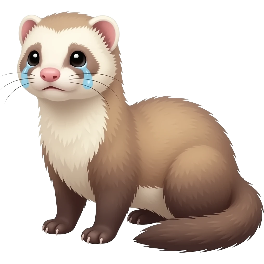 The ferret cry emoji