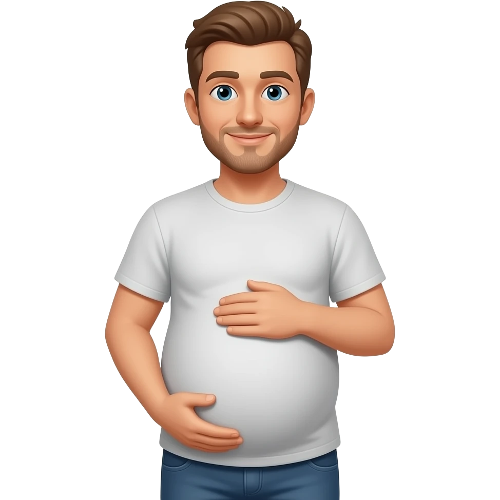 golden pregnant man emoji, emoji