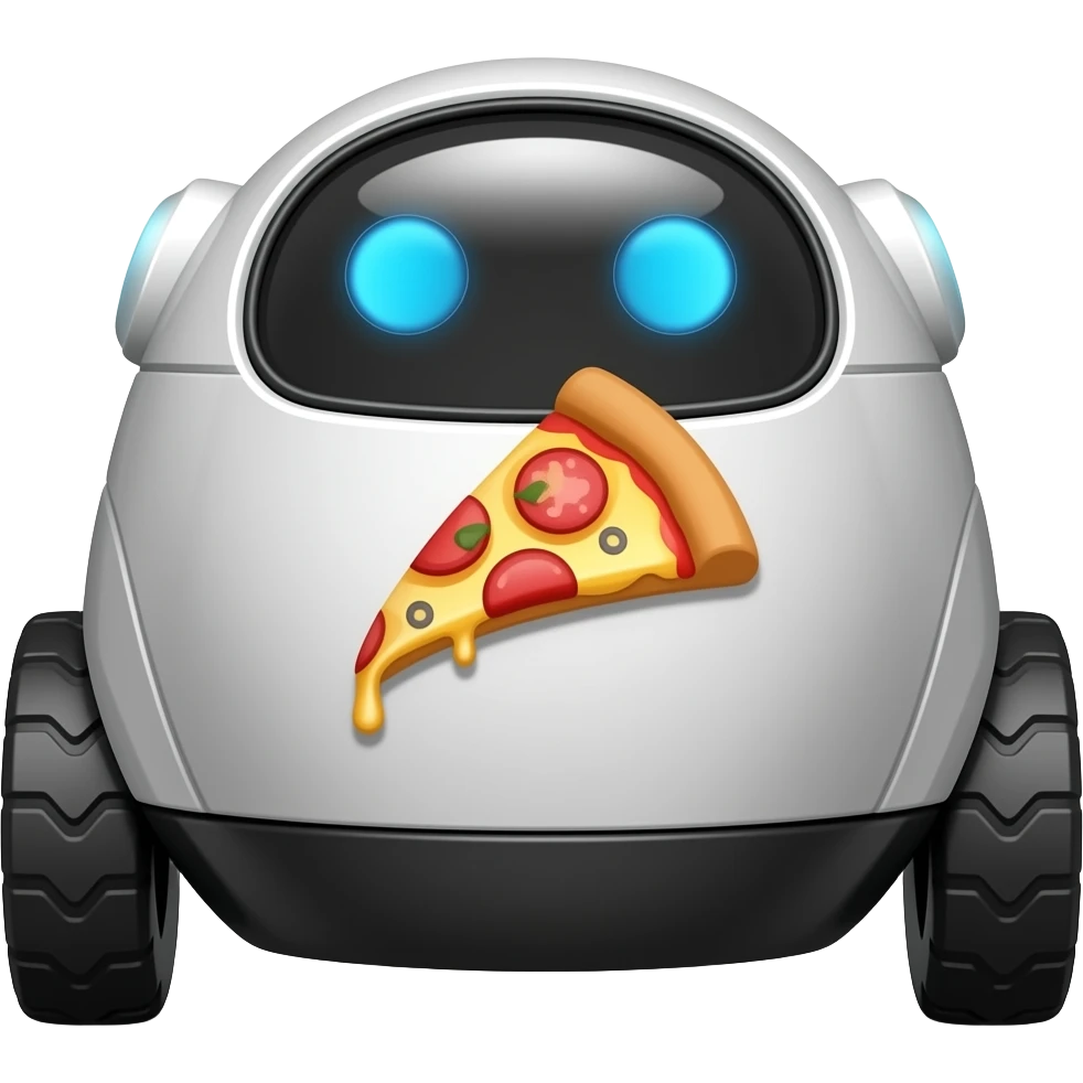 pizza delivery robot emoji