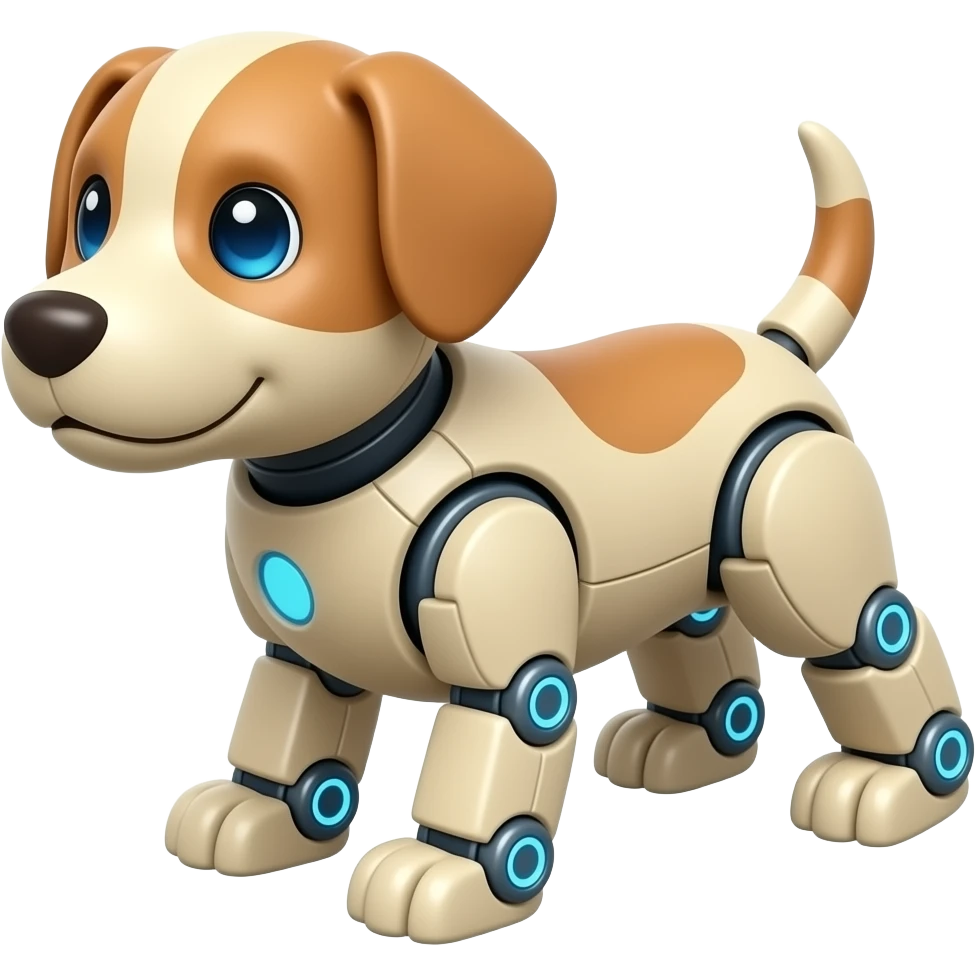 #0affff Robotic dog toy emoji