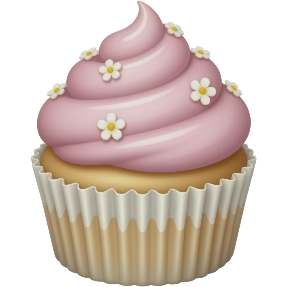 Cupcake with pink icing emoji