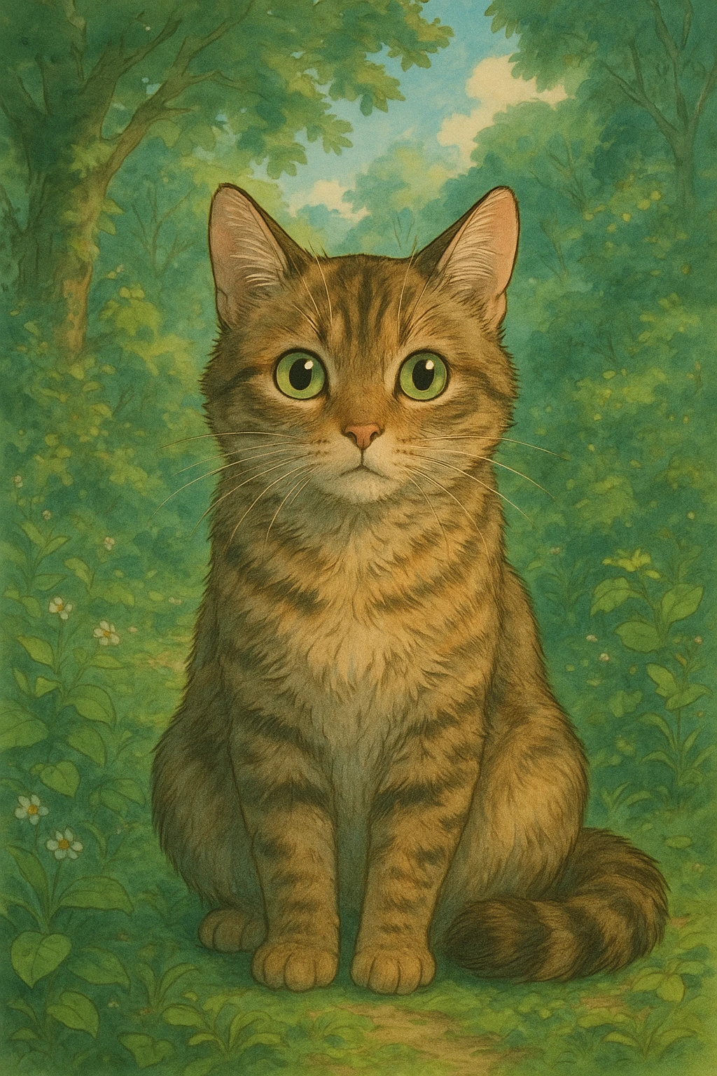 realistic cat ghibli style emoji
