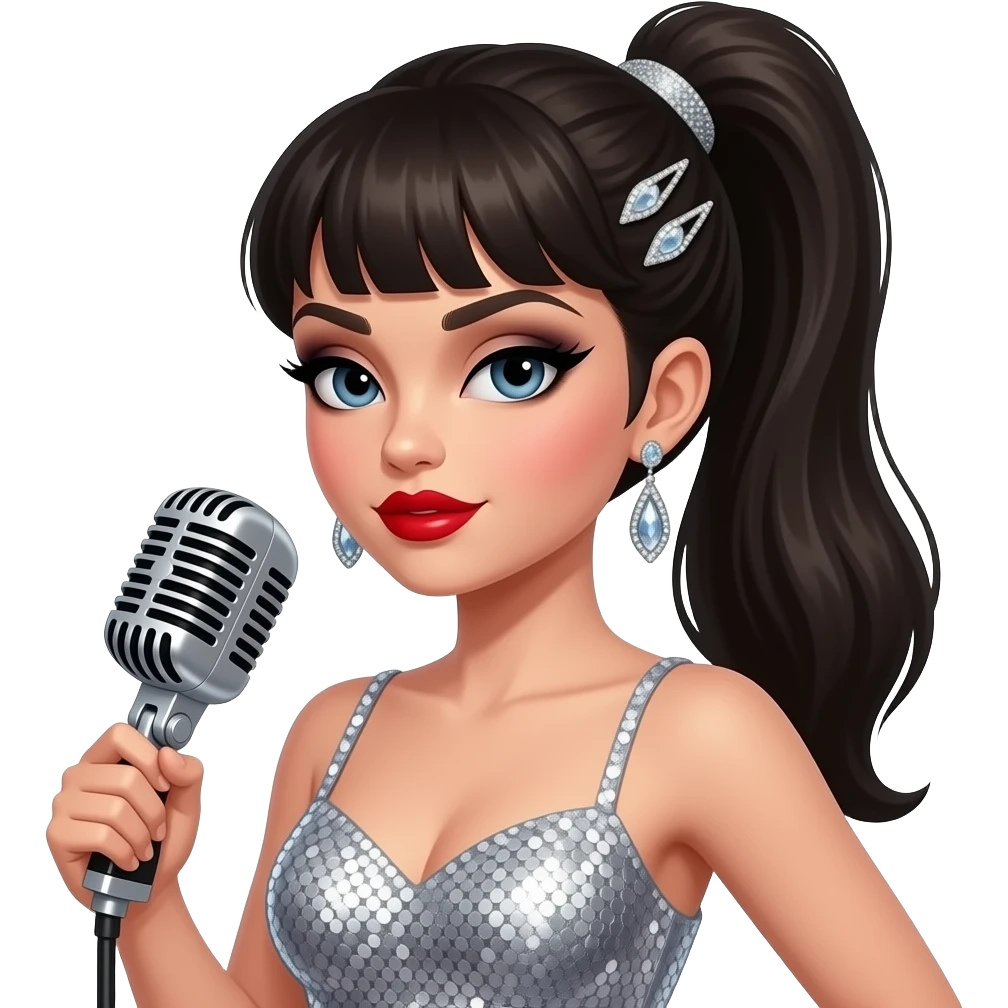Create a glam diva girl emoji