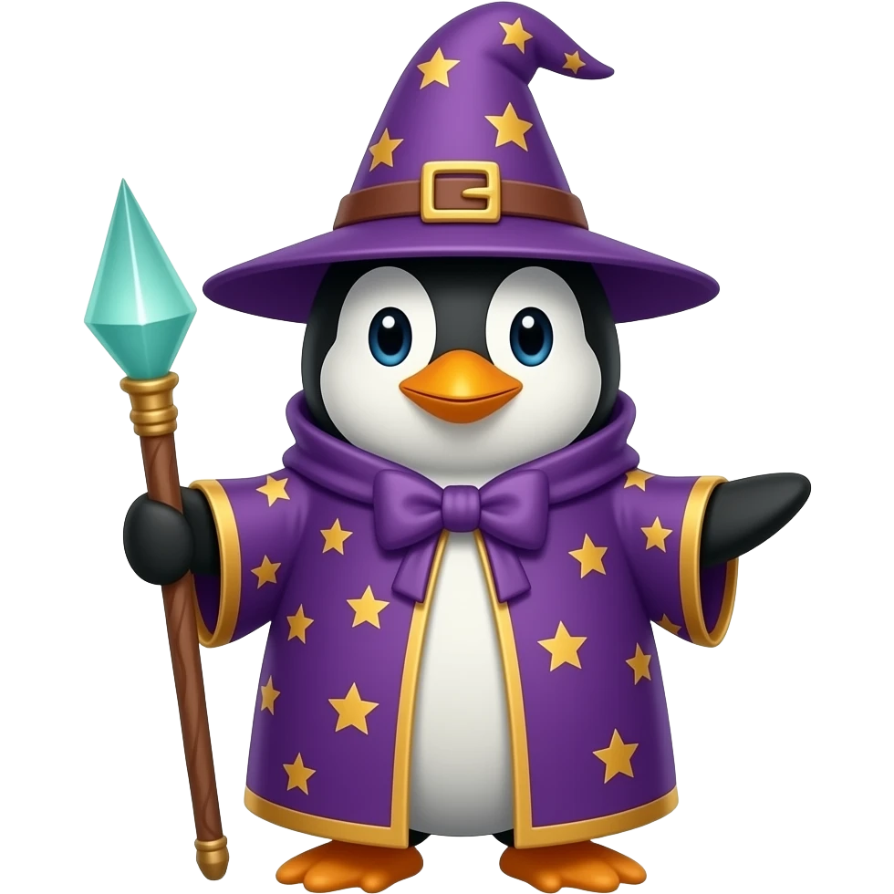 Penguin Wizard emoji